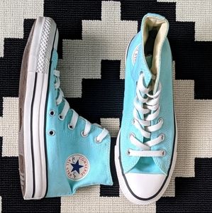 Women's High Top Converse - Aqua